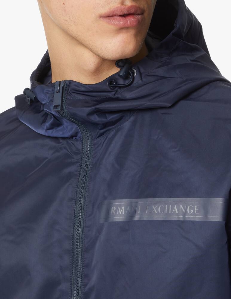 rinascente Armani Exchange Giacca con cappuccio nylon tape - blu