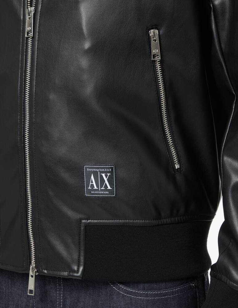 rinascente Armani Exchange Giacca bomber ecopelle genderless - nero
