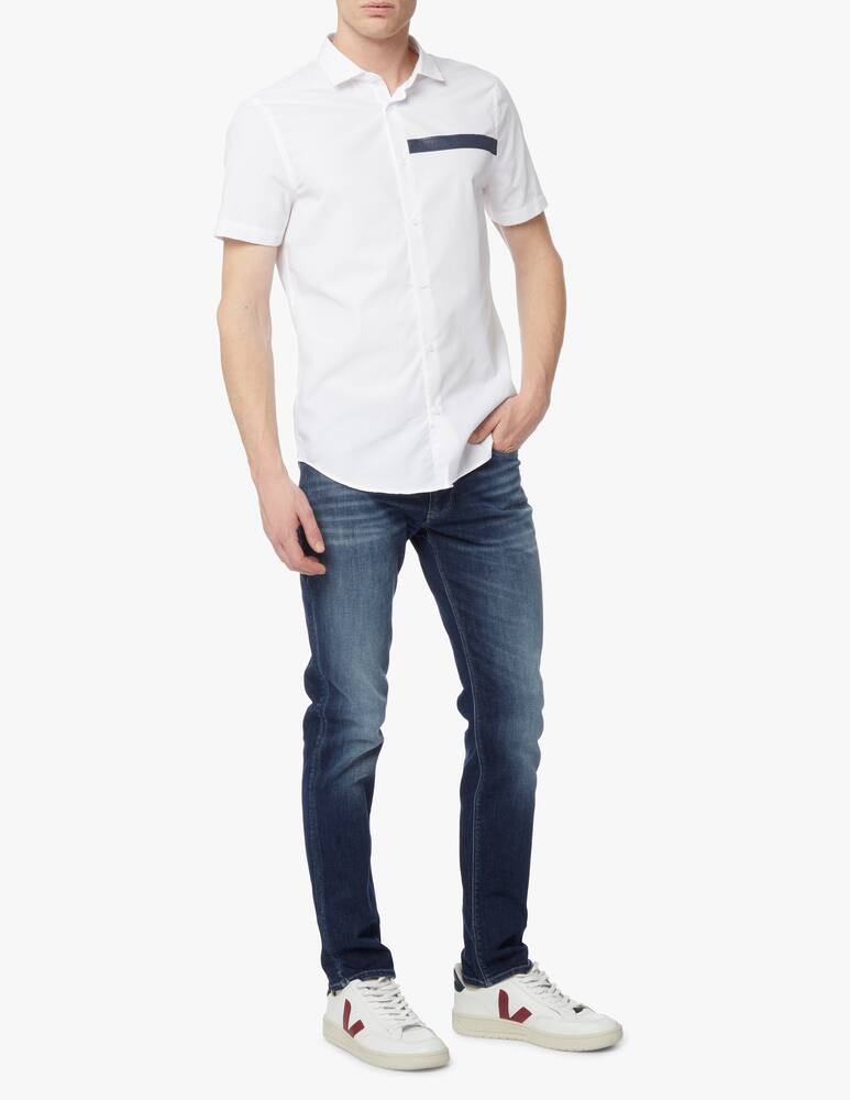 Armani Exchange Tape short sleeve shirt - white - picture 2 Armani Exchange Tape short sleeve shirt - white - picture 2