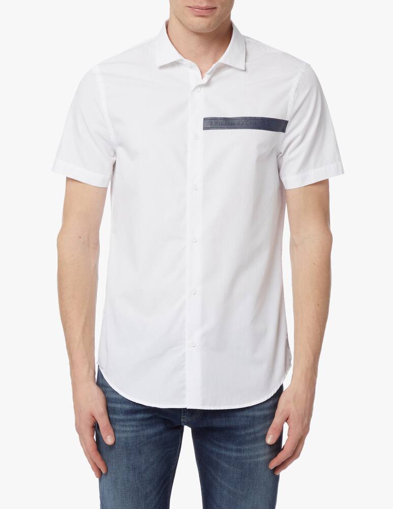 Armani Exchange Tape short sleeve shirt - white - picture 1 Armani Exchange Tape short sleeve shirt - white - picture 1