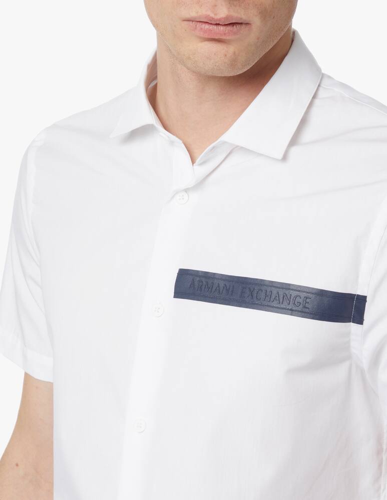 rinascente Armani Exchange Camicia manica corta tape - bianco