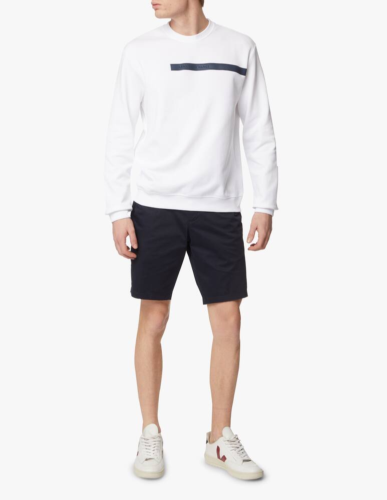 rinascente Armani Exchange Tape roundneck sweatshirt - white