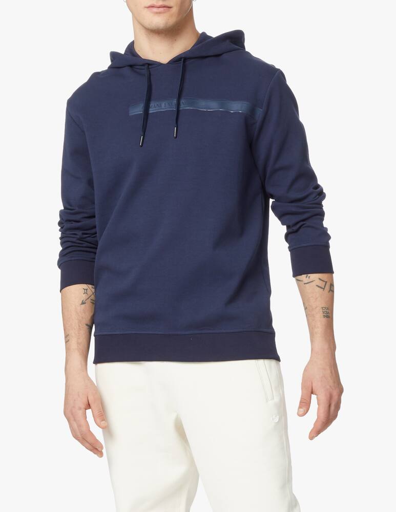 rinascente Armani Exchange Felpa con cappuccio tape - blu