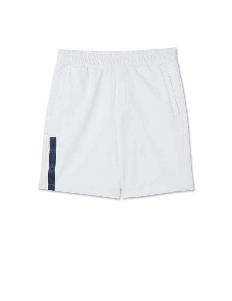 rinascente Armani Exchange Bermuda in felpa tape - bianco
