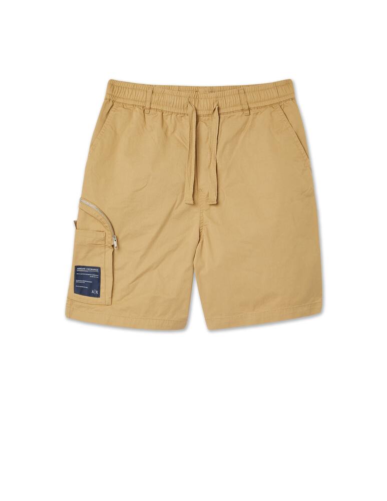 rinascente Armani Exchange Bermuda in cotone con tasca utility - beige