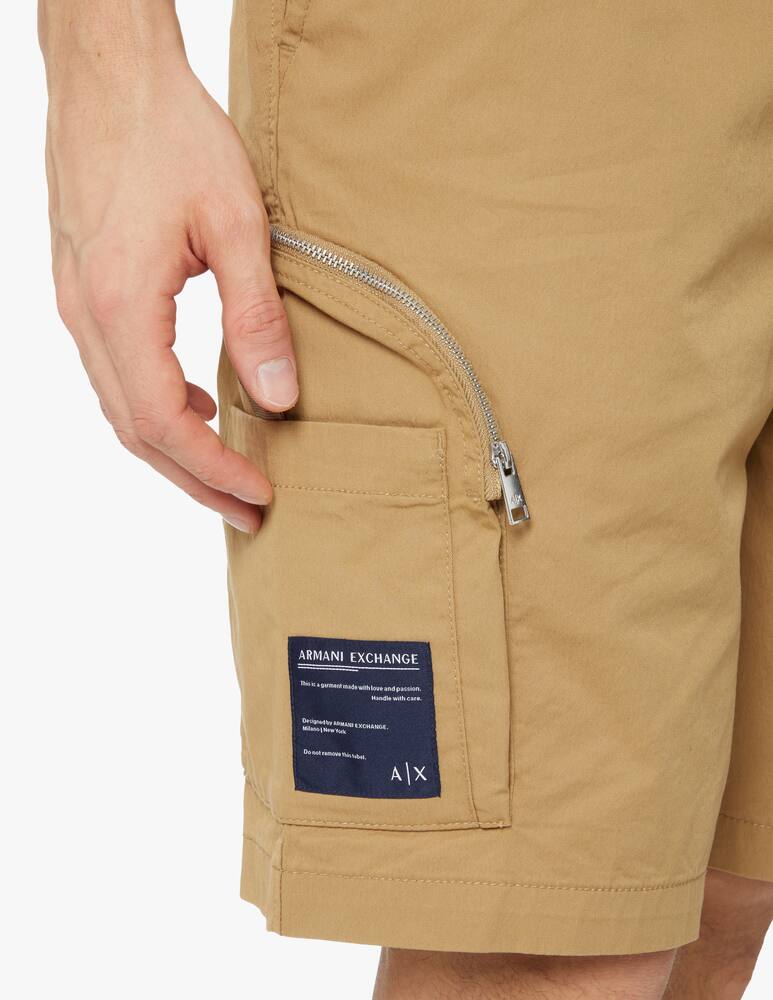 rinascente Armani Exchange Bermuda in cotone con tasca utility - beige