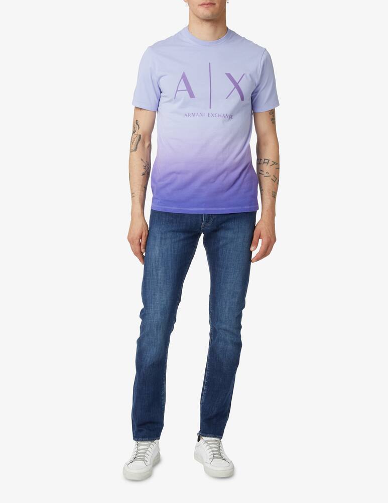 rinascente Armani Exchange T-shirt big degrade logo - violet