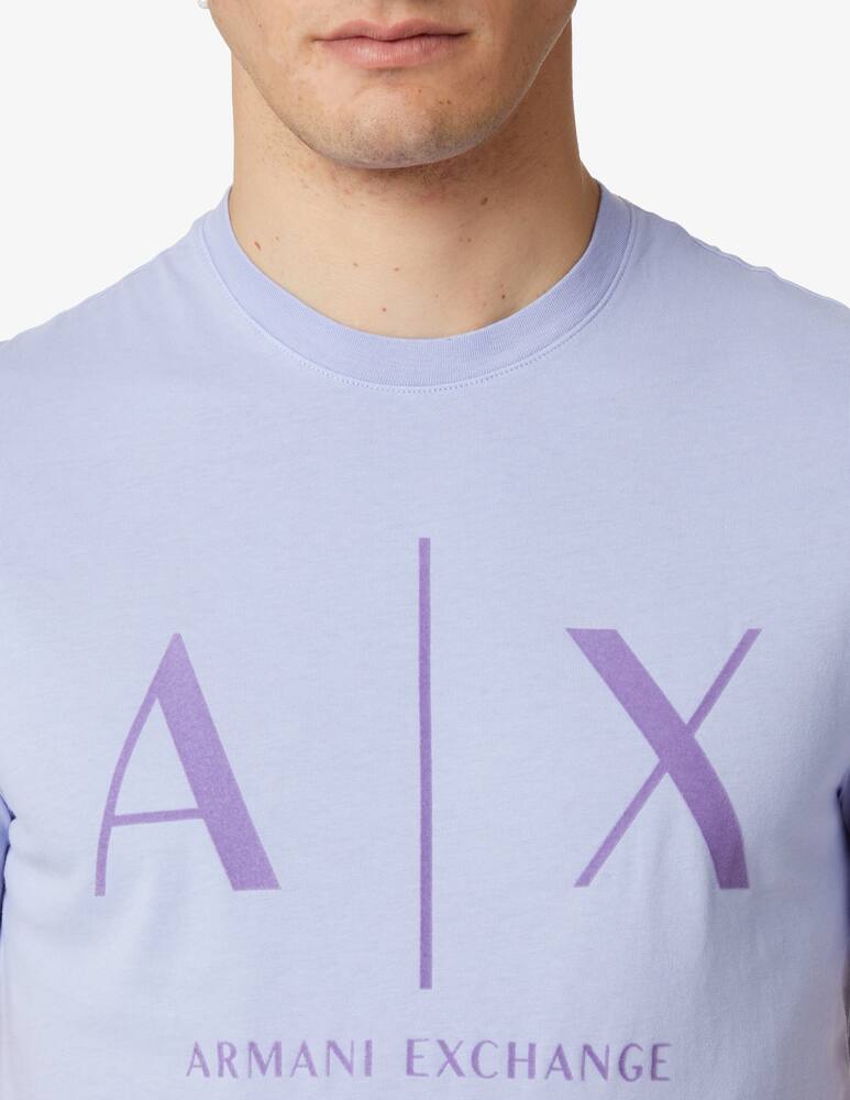 rinascente Armani Exchange T-shirt big degrade logo - violet