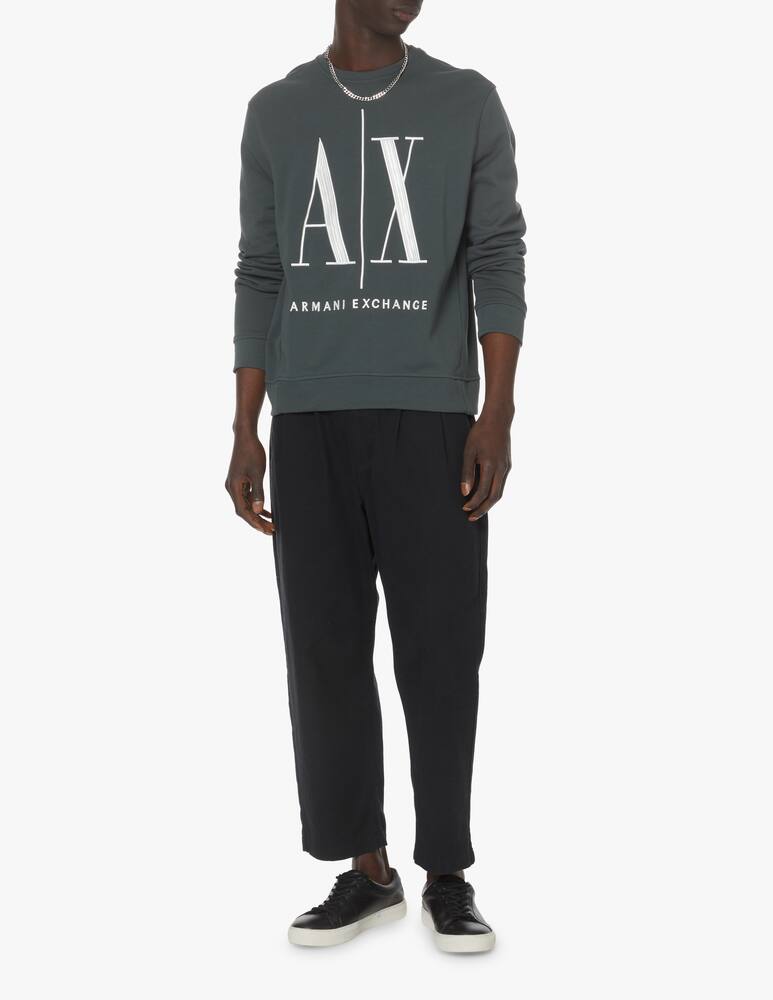 rinascente Armani Exchange Big icon roundneck sweatshirt - green