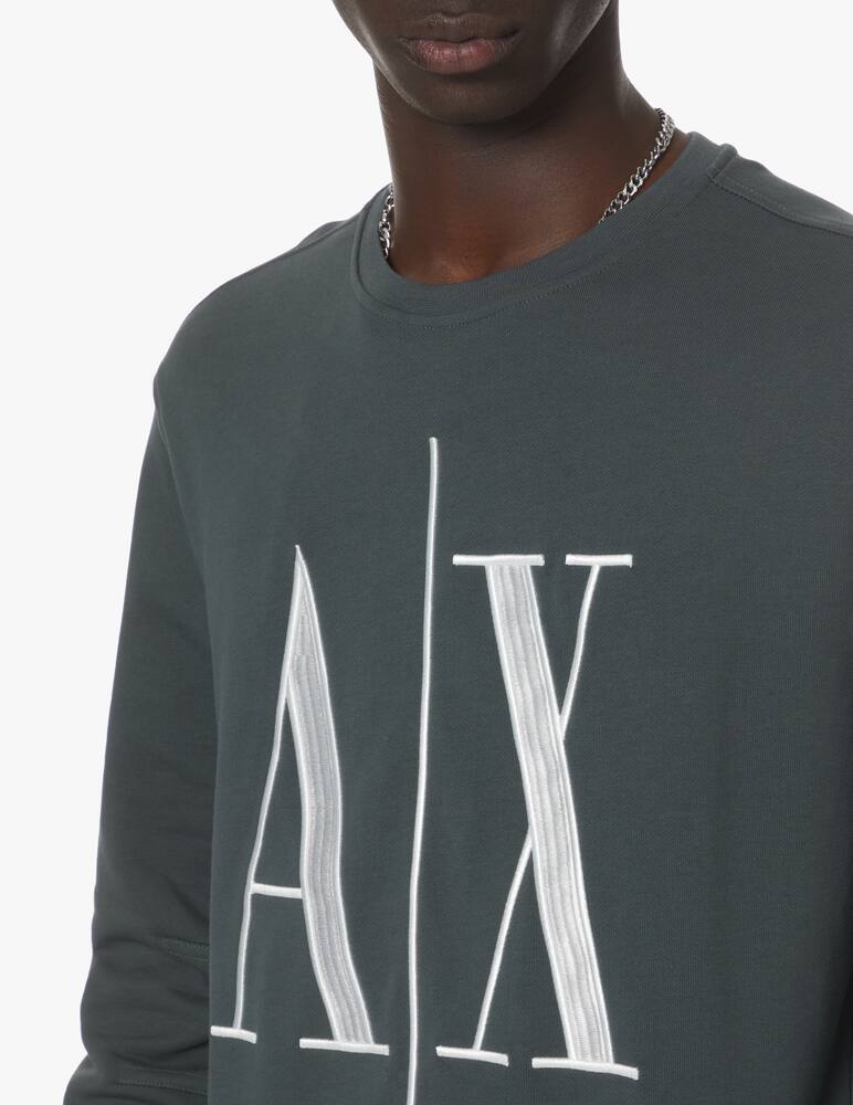 rinascente Armani Exchange Big icon roundneck sweatshirt - green