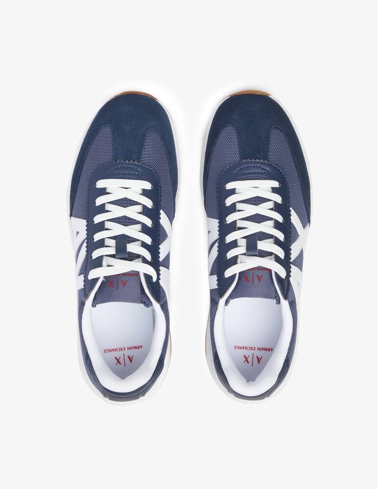 rinascente Armani Exchange Sneakers new running suede mesh - blue