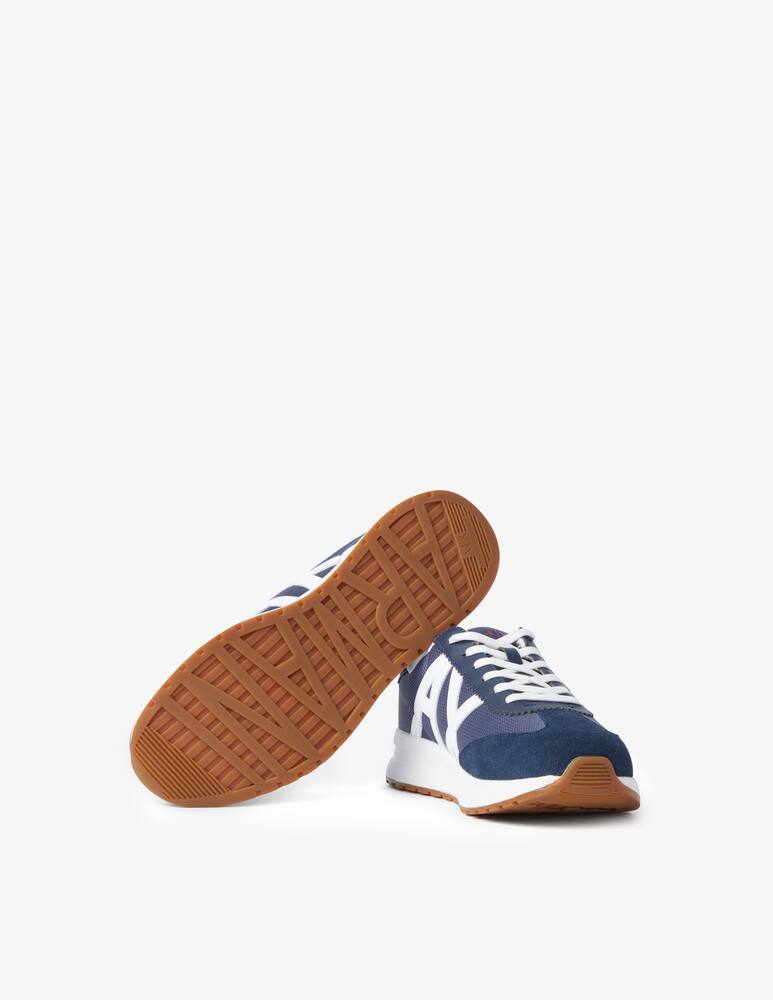 rinascente Armani Exchange Sneakers new running suede mesh - blue