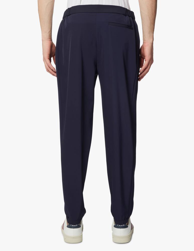rinascente Emporio Armani Pantaloni gabardina tech stretch - blu