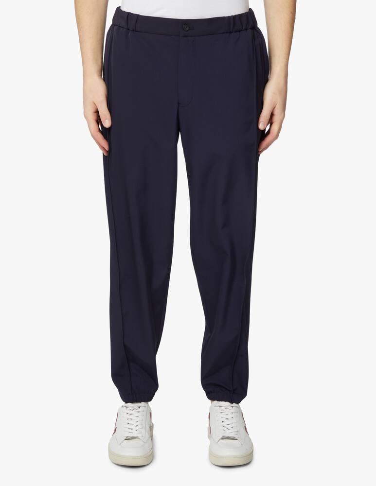 rinascente Emporio Armani Pantaloni gabardina tech stretch - blu