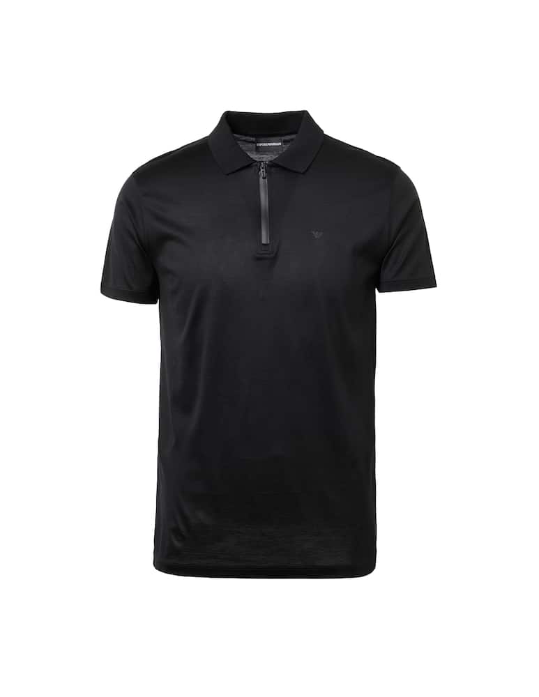 Emporio Armani Hzip tech travel polo - black - picture 5 Emporio Armani Hzip tech travel polo - black - picture 5