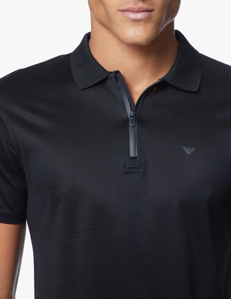Emporio Armani Hzip tech travel polo - black - picture 4 Emporio Armani Hzip tech travel polo - black - picture 4