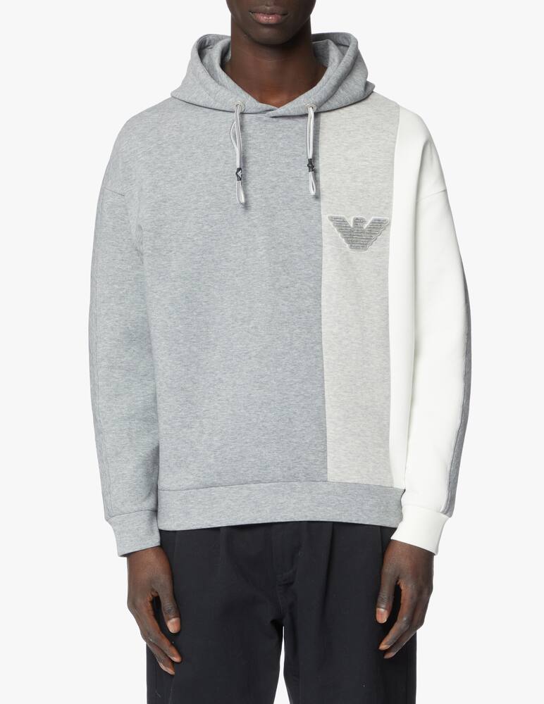 rinascente Emporio Armani Vertical logo tape hoodie - multi