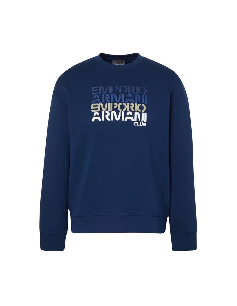 rinascente Emporio Armani Multi logo sweatshirt - blue