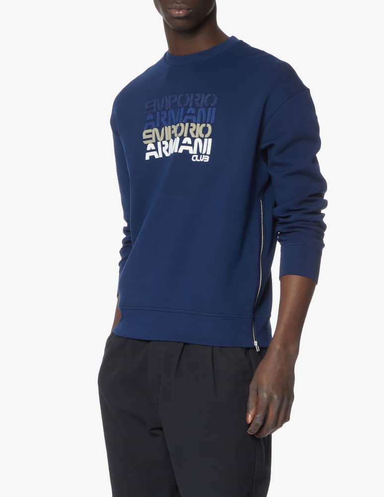 rinascente Emporio Armani Multi logo sweatshirt - blue