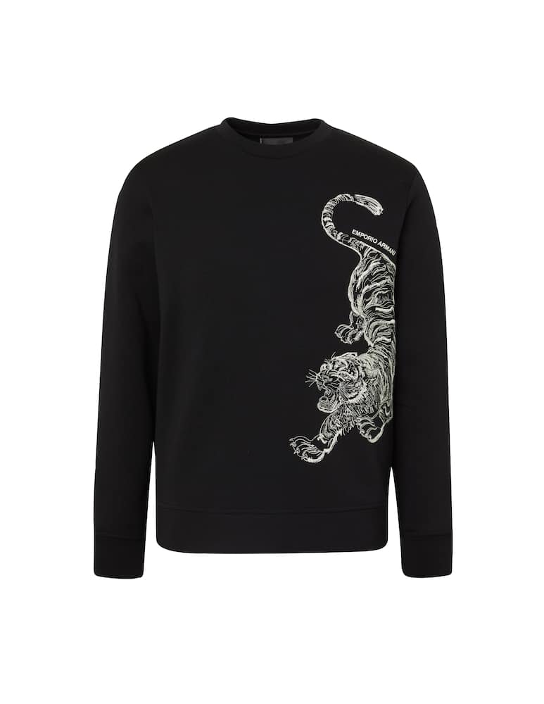 Emporio Armani Chinese tiger ny sweatshirt - black - picture 6