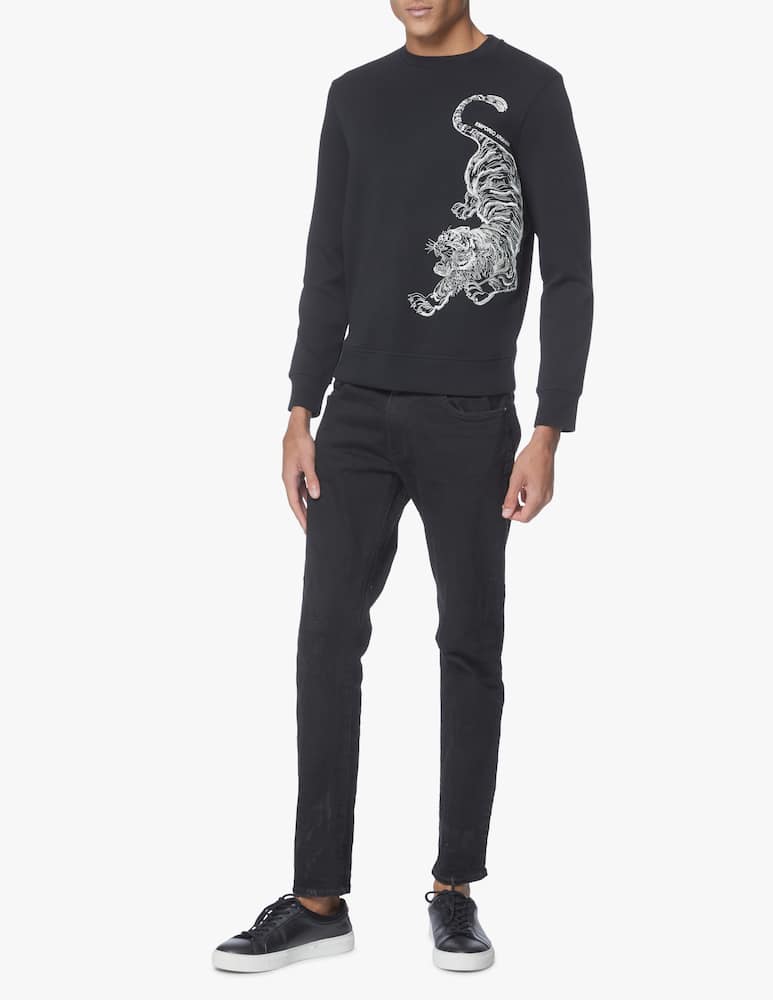 rinascente Emporio Armani Chinese tiger ny sweatshirt - black
