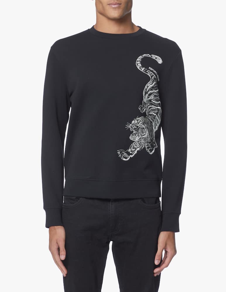 Emporio Armani Chinese tiger ny sweatshirt - black - picture 3