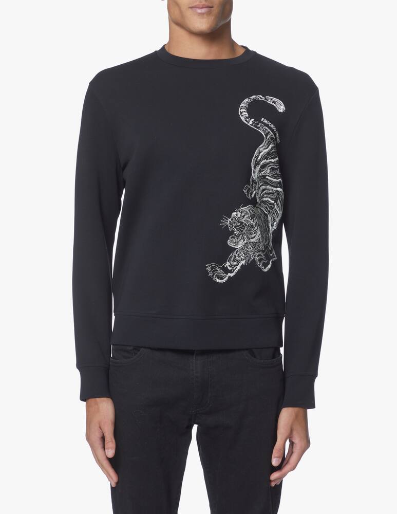 rinascente Emporio Armani Chinese tiger ny sweatshirt - black