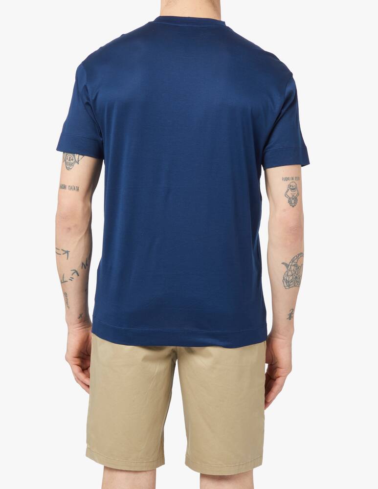 rinascente Emporio Armani Maglietta girocollo logo ripetuto - blu