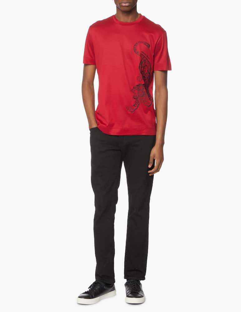 rinascente Emporio Armani Maglietta girocollo tigre chinese ny - rosso