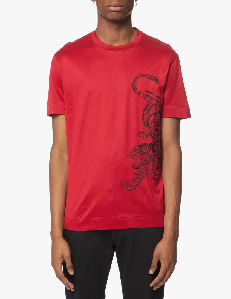 Emporio Armani Chinese tiger ny t-shirt - red - picture 1