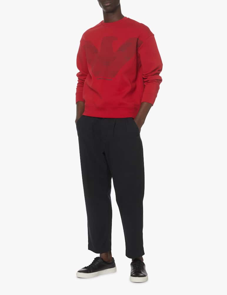 rinascente Emporio Armani Big eagle logo sweatshirt - red