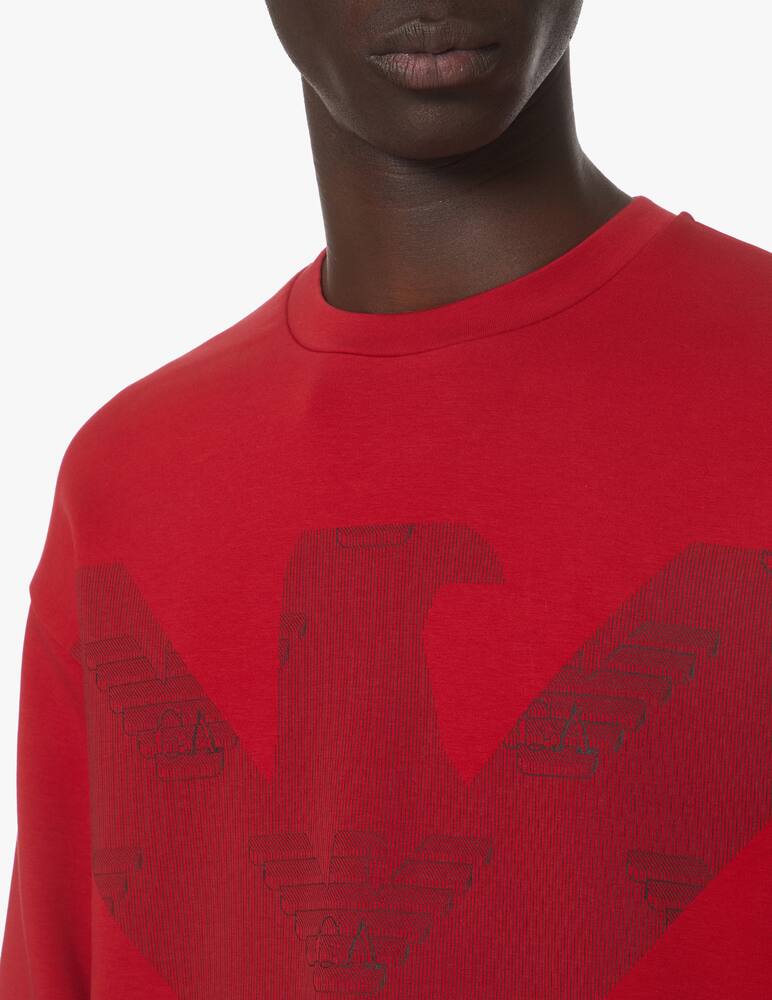 rinascente Emporio Armani Big eagle logo sweatshirt - red
