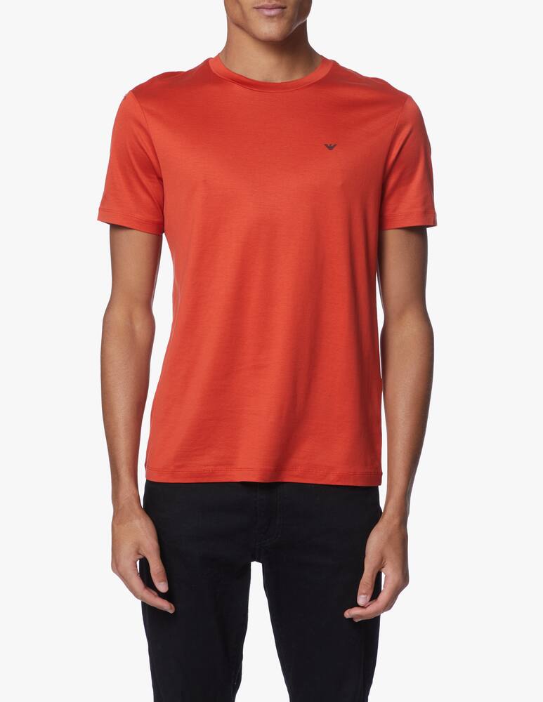 Emporio Armani Maglietta girocollo tech travel loghino petto - arancione - immagine 1 Emporio Armani Maglietta girocollo tech travel loghino petto - arancione - immagine 1