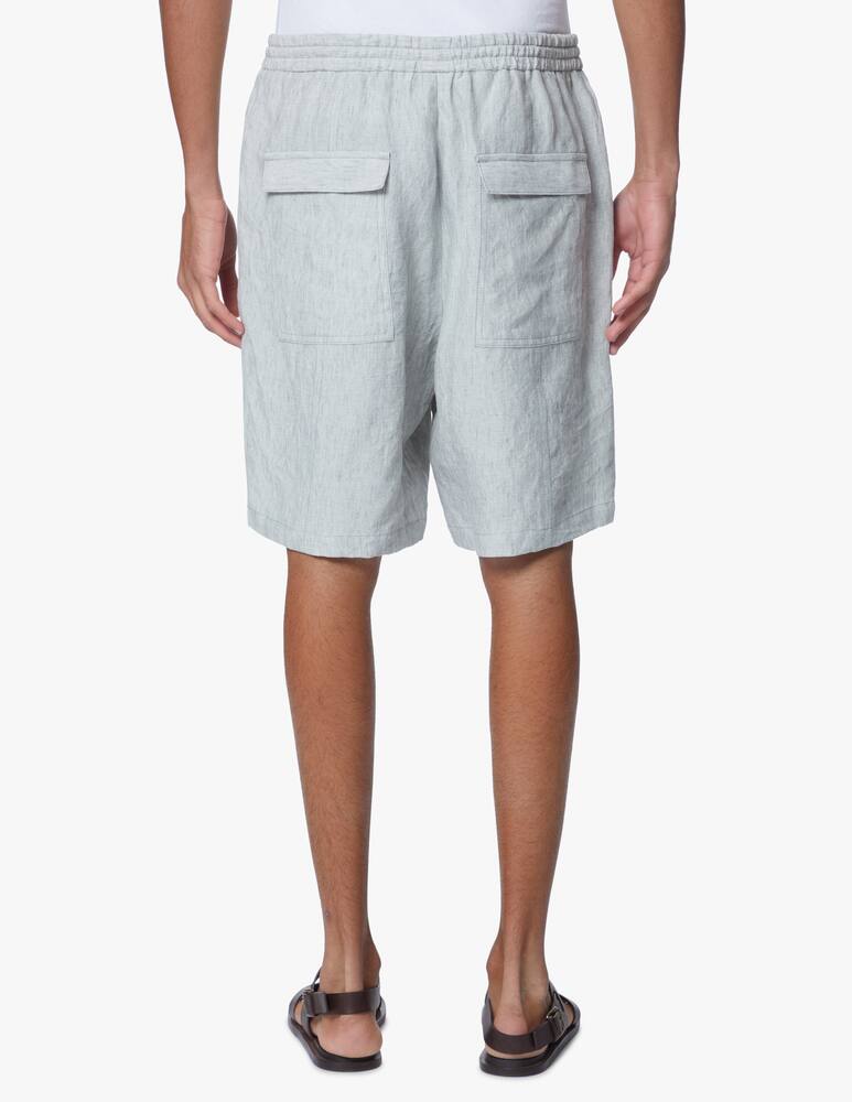 rinascente Emporio Armani Linen delave shorts - red