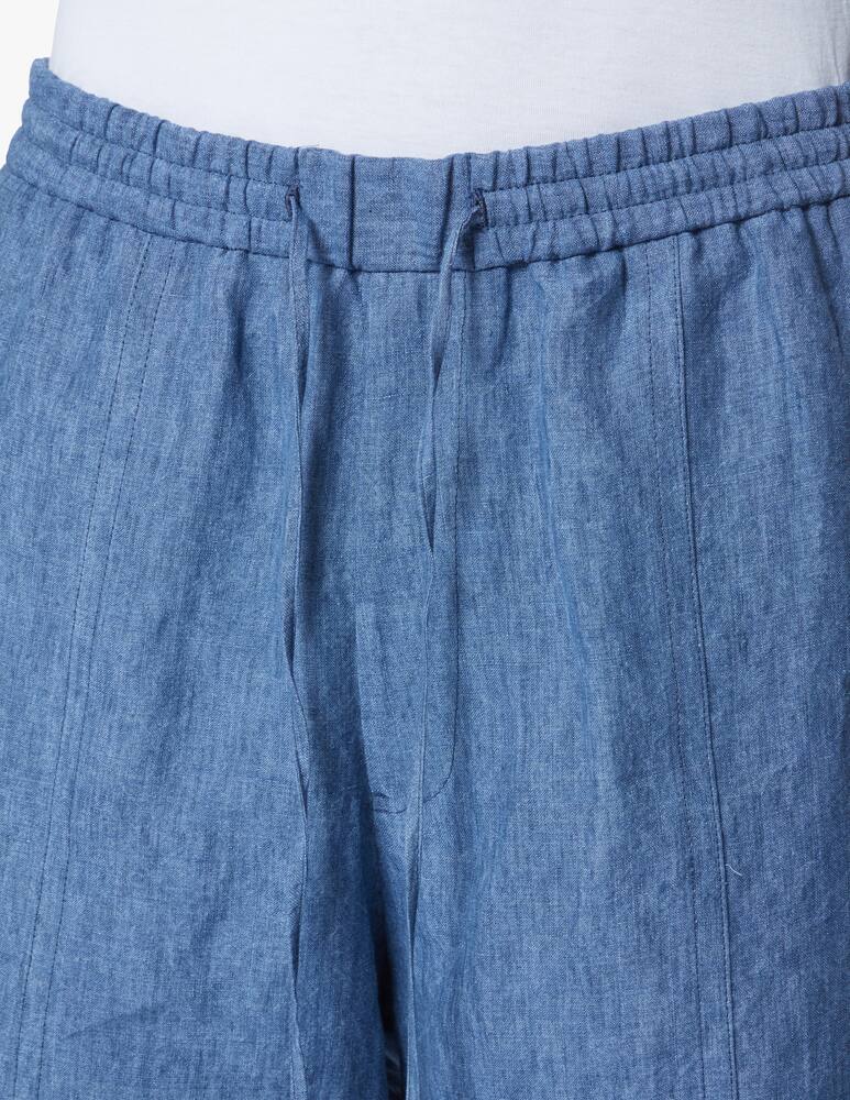 rinascente Emporio Armani Bermuda lino delave - azzurro