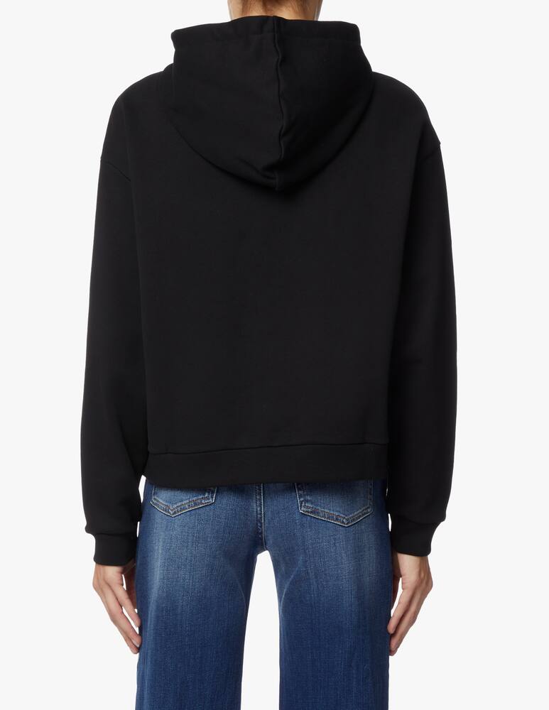 rinascente Armani Exchange Cotton hoodie with logo - black