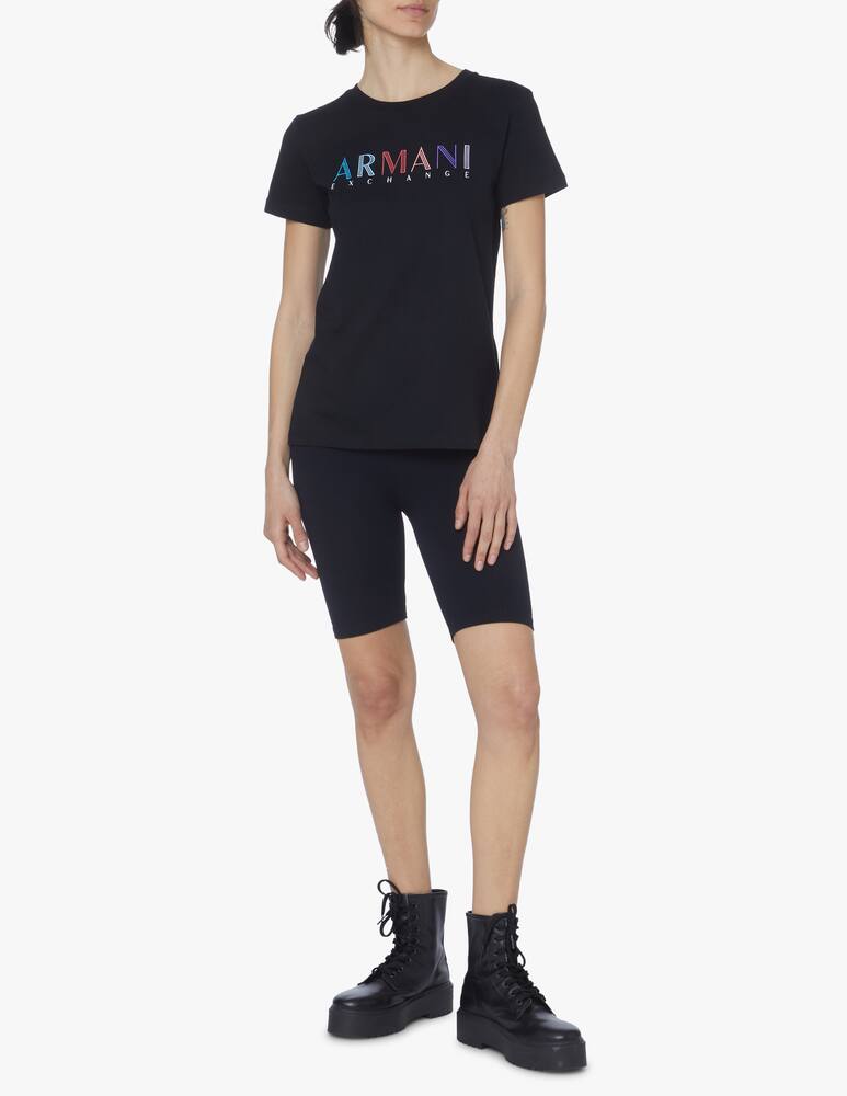 rinascente Armani Exchange Cotton t-shirt with logo - black