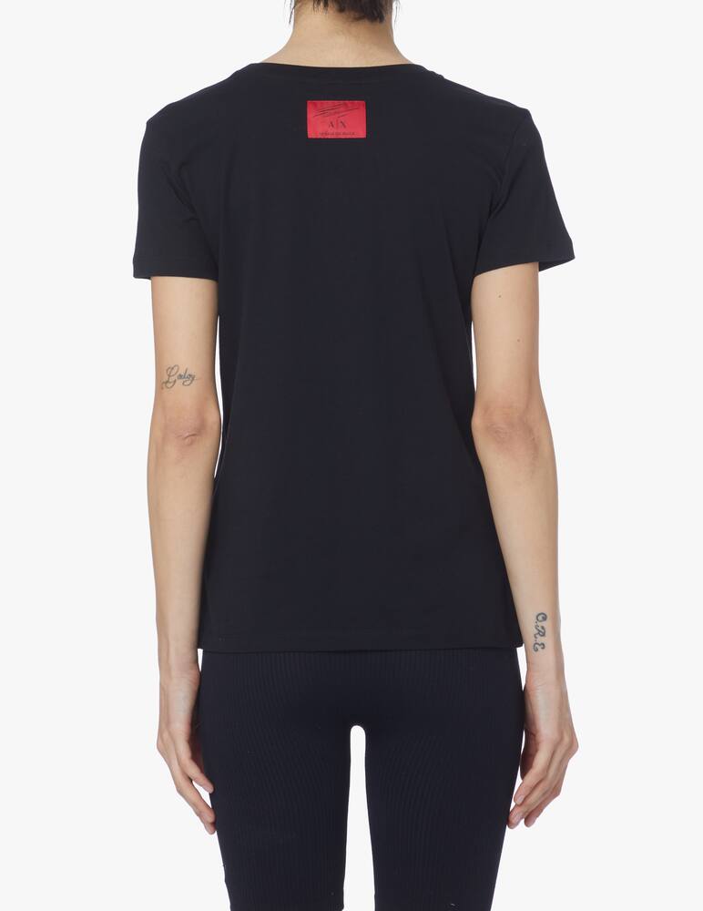 rinascente Armani Exchange Cotton t-shirt with logo - black