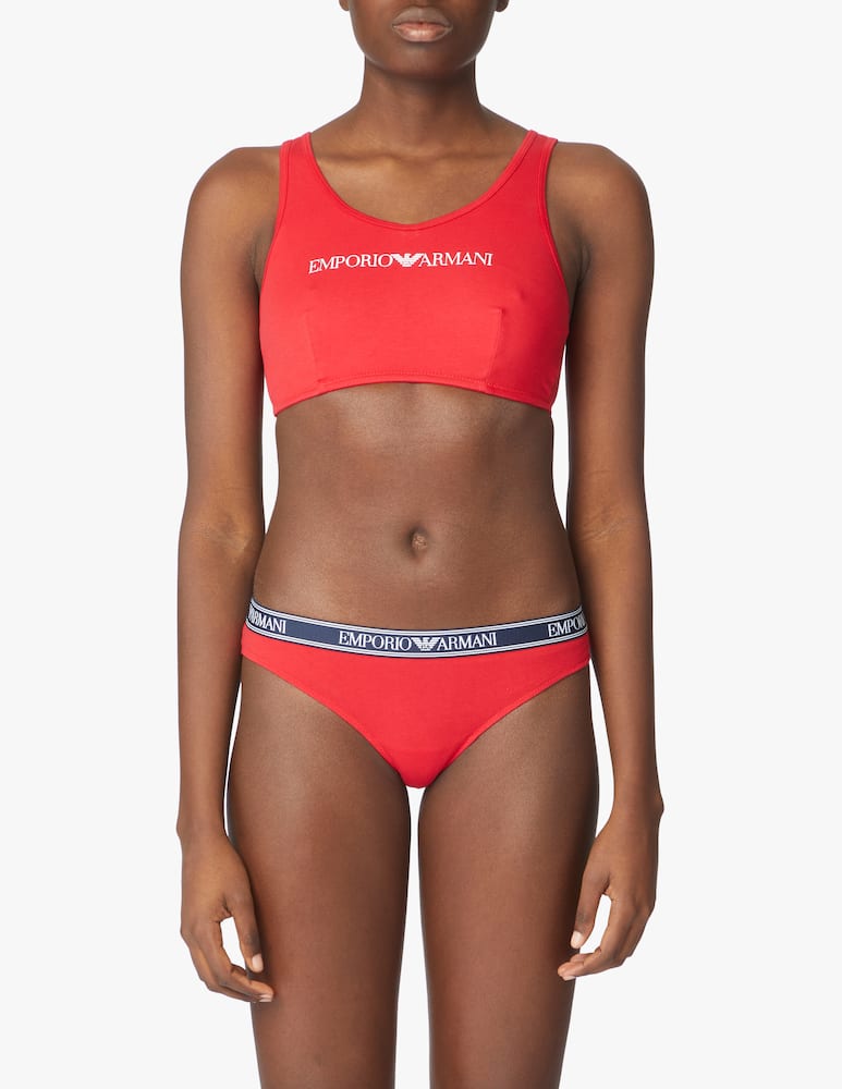 rinascente Emporio Armani Zero gravity cotton bralette - red