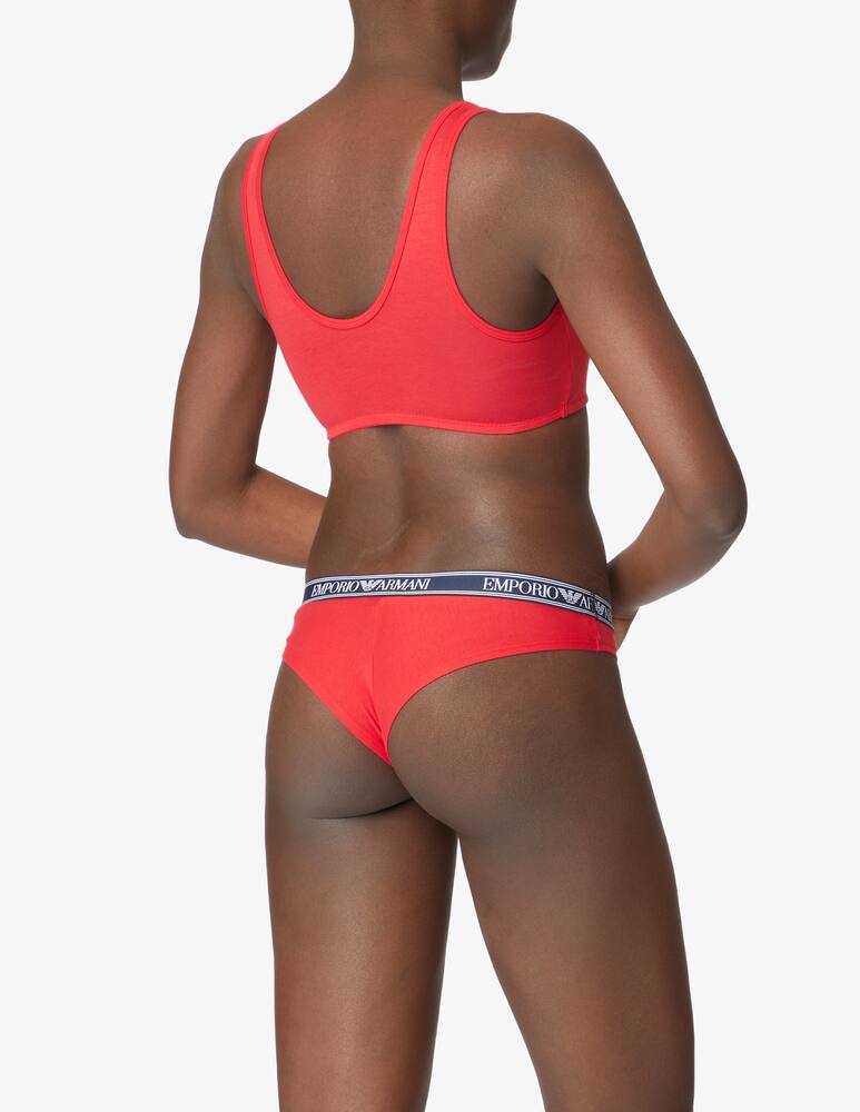 rinascente Emporio Armani Zero gravity cotton bralette - red
