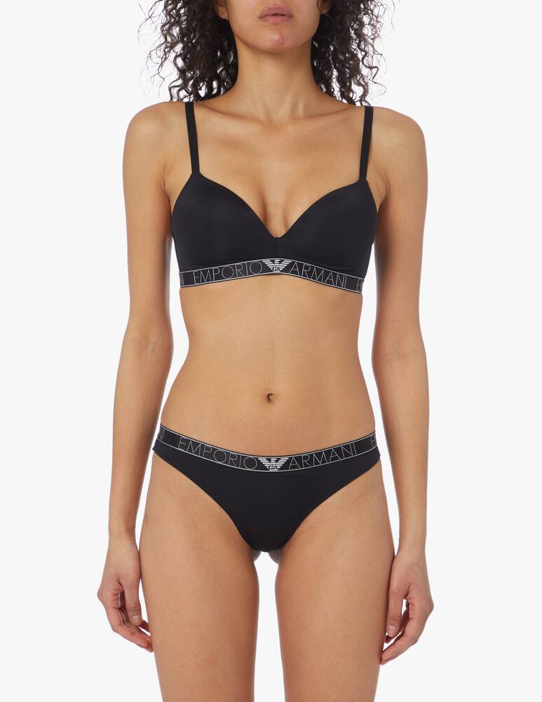 rinascente Emporio Armani Padded triangle bra - black