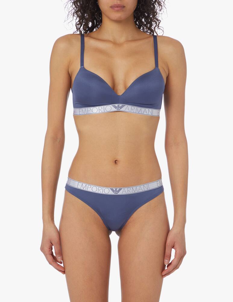 rinascente Emporio Armani Padded triangle bra - blue