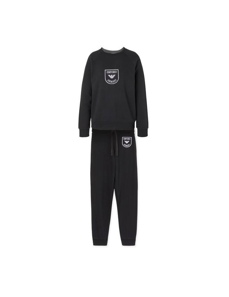 Emporio Armani Maglia e pantaloni in misto cotone - nero - immagine 1 Emporio Armani Maglia e pantaloni in misto cotone - nero - immagine 1