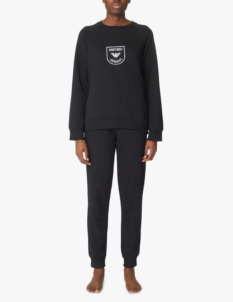 Emporio Armani Maglia e pantaloni in misto cotone - nero - immagine 2 Emporio Armani Maglia e pantaloni in misto cotone - nero - immagine 2