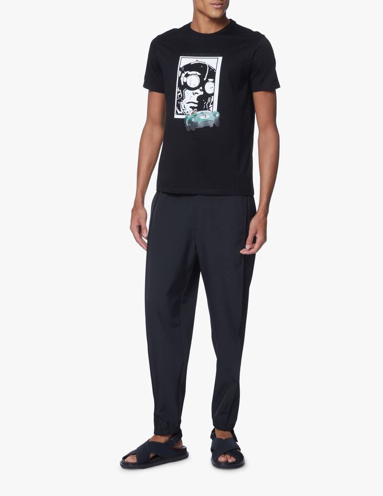 rinascente Emporio Armani Maglietta girocollo auto racing retro - nero