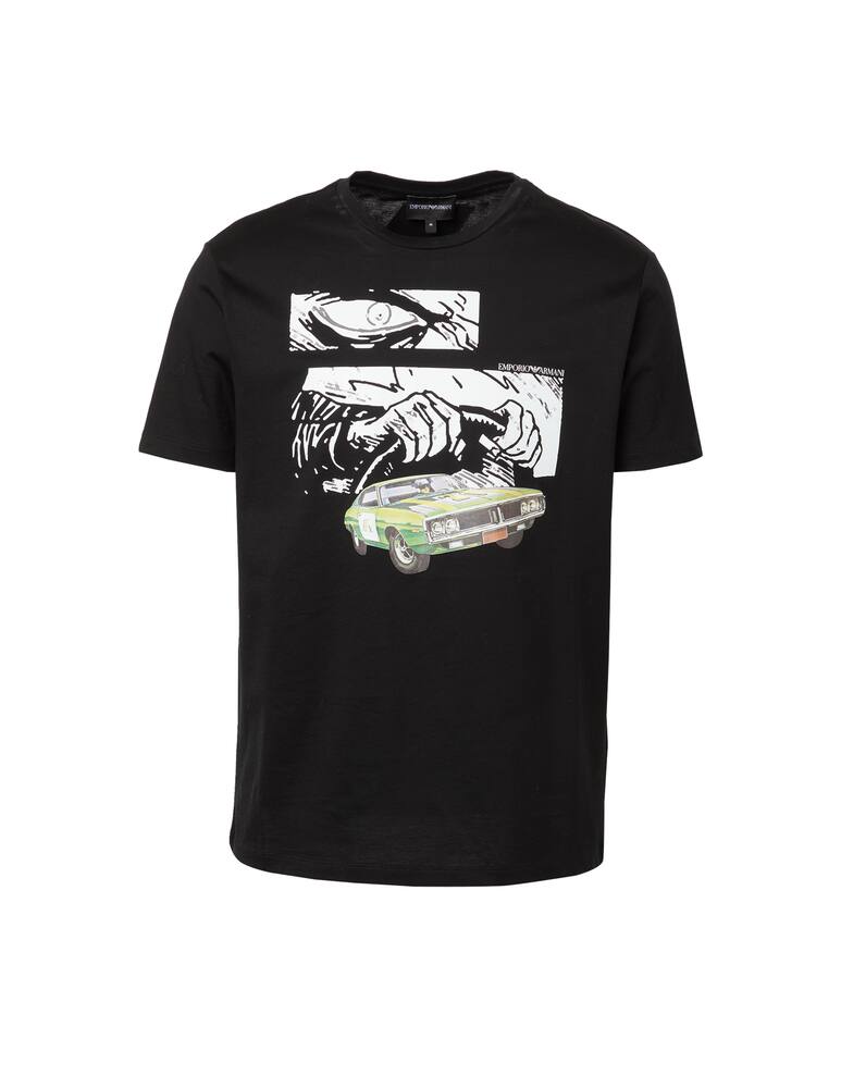 rinascente Emporio Armani Auto racing back t-shirt - black