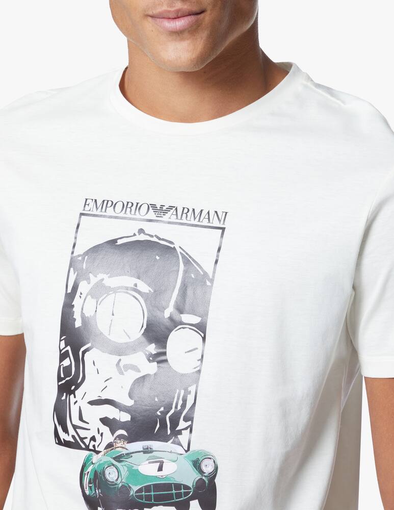 rinascente Emporio Armani Auto racing back t-shirt - white