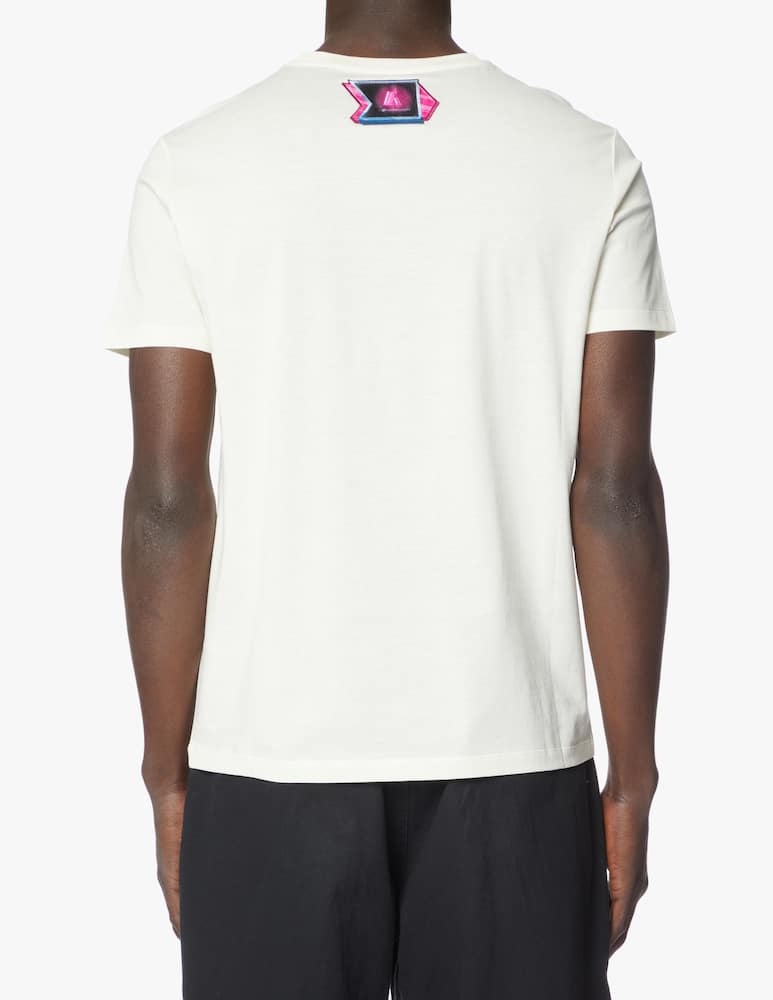 rinascente Emporio Armani Maglietta girocollo auto racing retro - bianco