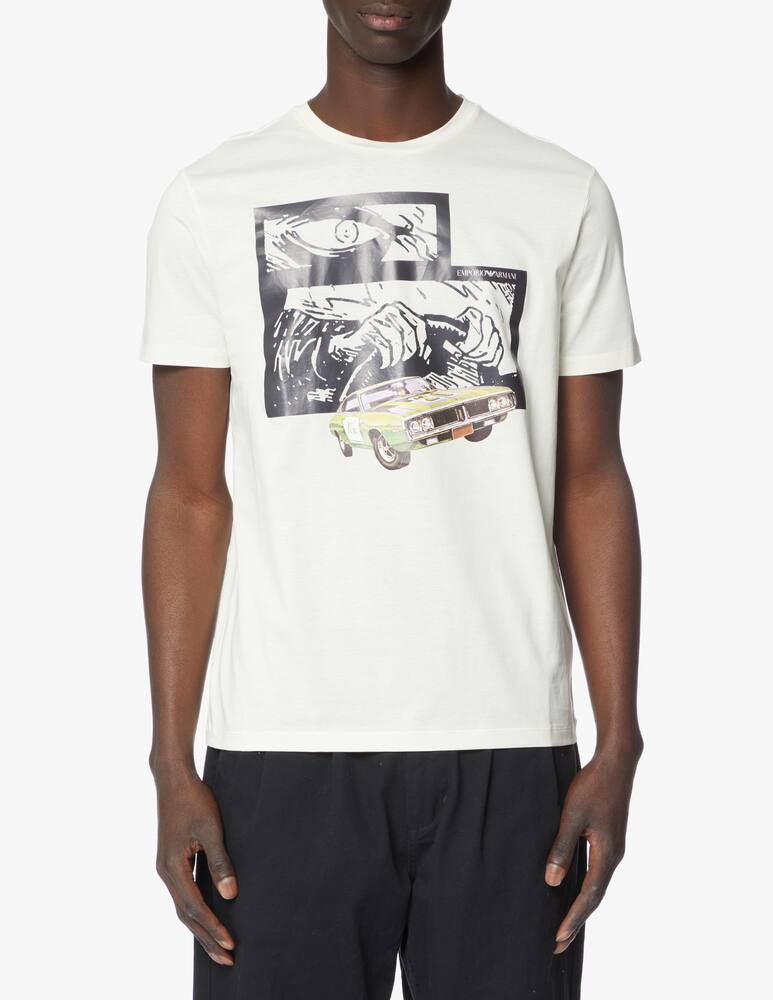 Emporio Armani Auto racing back t-shirt - white - picture 1 Emporio Armani Auto racing back t-shirt - white - picture 1