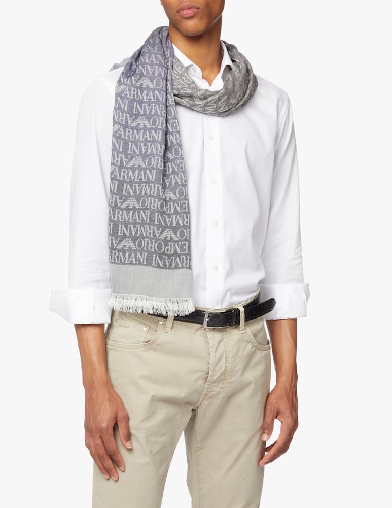 rinascente Emporio Armani Logo scarf 